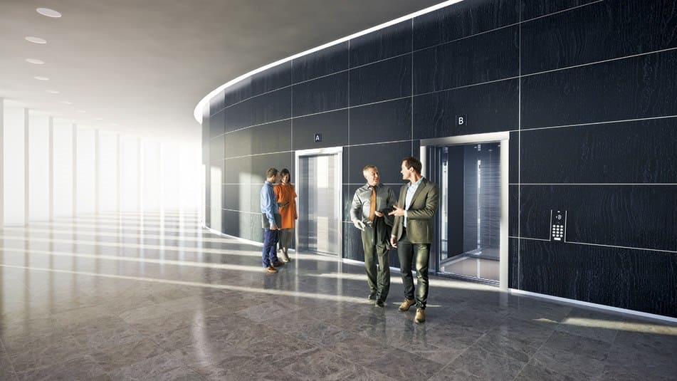 Vopred si prezrite možnosti návrhu, ktoré vám pomôžu prepojiť vstupnú halu budovy s vizualizáciou podlažia. 