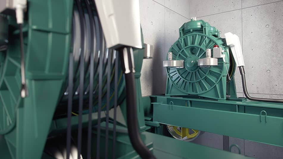 Nové technológie, ako napríklad superľahké lano KONE UltraRope®, ponúkajú neprekonateľnú energetickú účinnosť.